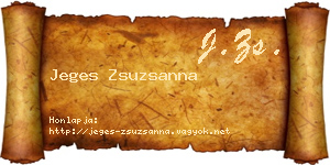 Jeges Zsuzsanna névjegykártya