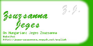 zsuzsanna jeges business card